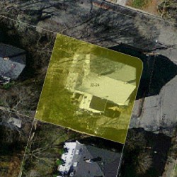 22 Elmwood St, Newton MA 02458-2039 aerial view