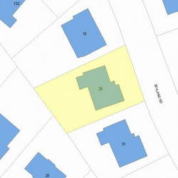 25 Sevland Rd, Newton MA  02459-2841 plot plan