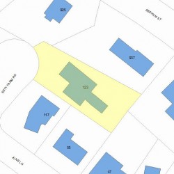 123 Esty Farm Rd, Newton MA 02459-3650 plot plan