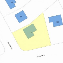 57 Dickerman Rd, Newton MA 02461-1321 plot plan