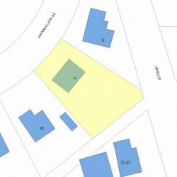 14 Shornecliffe Rd, Newton MA 02458-2438 plot plan