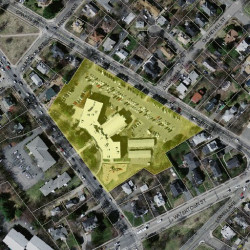 100 Walnut St, Newton MA 02460-1398 aerial view