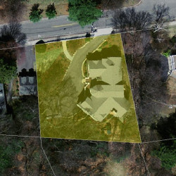 78 Waban Ave, Newton MA 02468-2131 aerial view