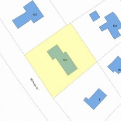 522 Dedham St, Newton MA 02459-2942 plot plan