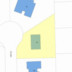 69 Ober Rd, Newton MA 02459-3100 plot plan
