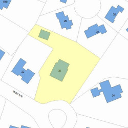 30 Hyde Ave, Newton MA 02458-2311 plot plan