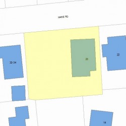 28 Ware Rd, Newton MA 02466-1416 plot plan