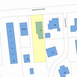 46 Washington Park, Newton MA  02460-1921 plot plan