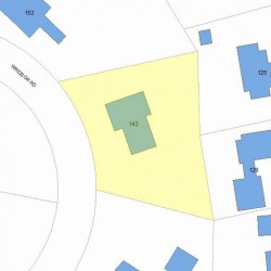 143 Windsor Rd, Newton MA 02468-1119 plot plan