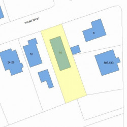 14 Webster St, Newton MA  02465-1838 plot plan