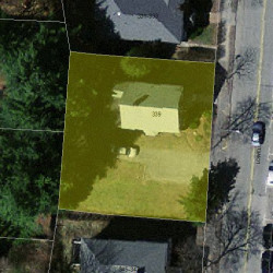 339 Lowell Ave, Newton MA  02460-2150 aerial view