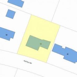 53 Puritan Rd, Newton MA 02461-1036 plot plan