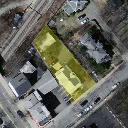 49 Floral St, Newton MA 02461-1246 aerial view