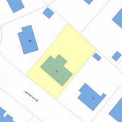 15 Considine Rd, Newton MA  02459-3603 plot plan