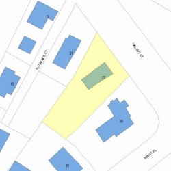 27 Walnut St, Newton MA  02460-1323 plot plan