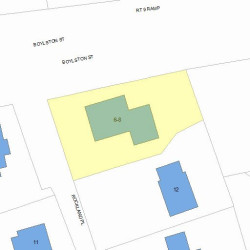 6 Rockland Pl, Newton MA  02464-1215 plot plan