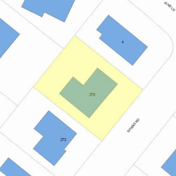 278 Spiers Rd, Newton MA  02459-3727 plot plan