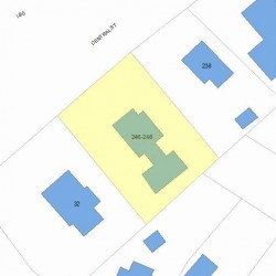 248 Central St, Newton MA 02466-2329 plot plan