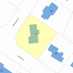 475 Brookline St, Newton MA  02459-3143 plot plan