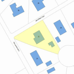 32 Orourke Path, Newton MA  02459-3523 plot plan