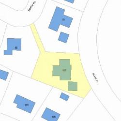 197 Blake St, Newton MA 02460-2450 plot plan