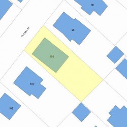 100 Floral St, Newton MA 02461-1523 plot plan