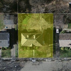 54 Nathan Rd, Newton MA  02459-1105 aerial view