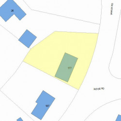 177 Varick Rd, Newton MA  02468-1827 plot plan