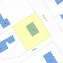 25 Bernard St, Newton MA  02461-1903 plot plan