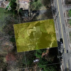 855 Chestnut St, Newton MA 02468-2327 aerial view