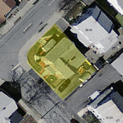 60 Clinton St, Newton MA  02458-1232 aerial view