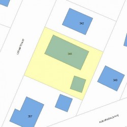 346 Lexington St, Newton MA  02466-1222 plot plan