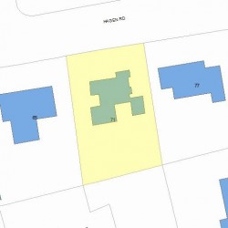71 Hagen Rd, Newton MA  02459-2730 plot plan