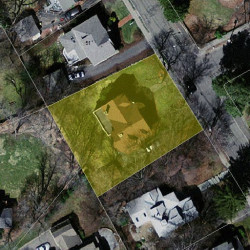 55 Hillside Ave, Newton MA  02465-2543 aerial view