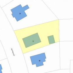 32 Oxford Rd, Newton MA 02459-2405 plot plan