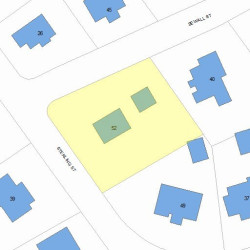 52 Sewall St, Newton MA 02465-2613 plot plan