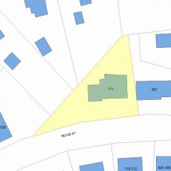 115 Rowe St, Newton MA 02466-1527 plot plan