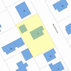 51 Wildwood Ave, Newton MA  02460-1321 plot plan