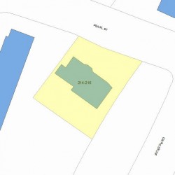 214 Pearl St, Newton MA 02458-1324 plot plan