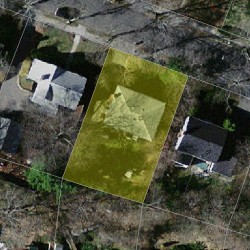 53 Maplewood Ave, Newton MA  02459-2527 aerial view