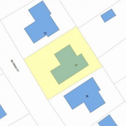 47 Mosman St, Newton MA  02465-1303 plot plan