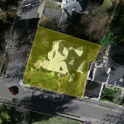 131 Sargent St, Newton MA  02458-2337 aerial view