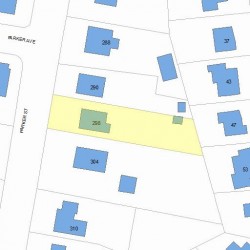 298 Parker St, Newton MA 02459-2673 plot plan