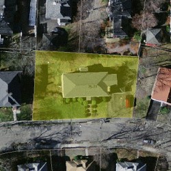 75 Elgin St, Newton MA  02459-2046 aerial view
