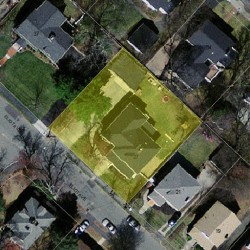 27 Eliot Ave, Newton MA  02465-1708 aerial view