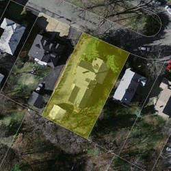 74 Waban St, Newton MA 02458-1415 aerial view