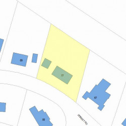 77 Dorset Rd, Newton MA 02468-1455 plot plan