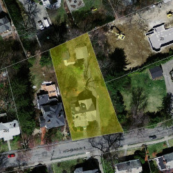 283 Highland Ave, Newton MA  02465-2513 aerial view