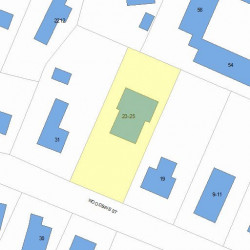 23 Woodbine St, Newton MA 02466-1808 plot plan