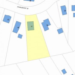 42 Charlemont St, Newton MA 02461-1908 plot plan
